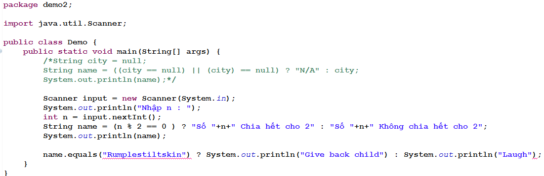 toán tử trong java